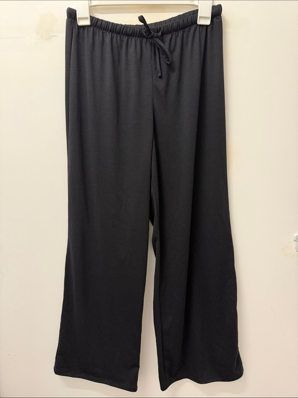 H&M Black Wide-Leg Drawstring Lounge Pants